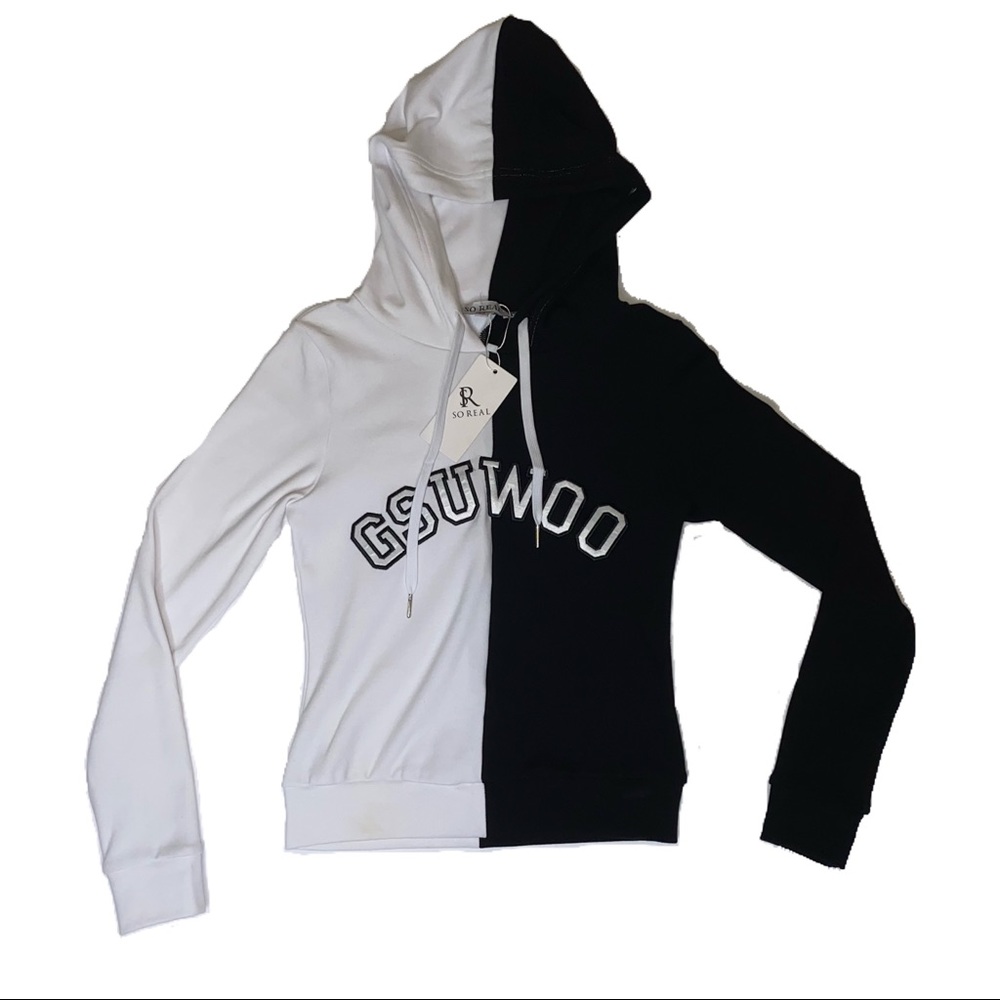 TWO TONE HOODIE NWT